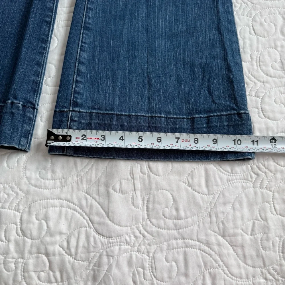 Michael Kors Bell Bottom Flare Stretch Jeans Patch Pockets Womens 4 Med Wash EUC